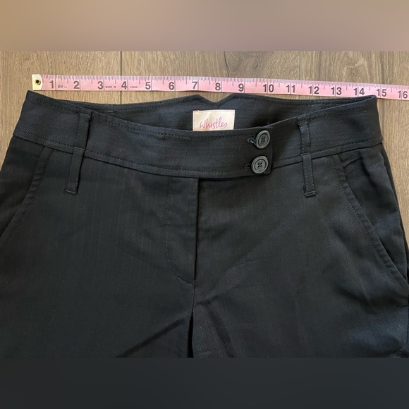 Whistles London Wool Blend Pin Stripe Black Crop Pant Size 4 - Picture 11 of 11